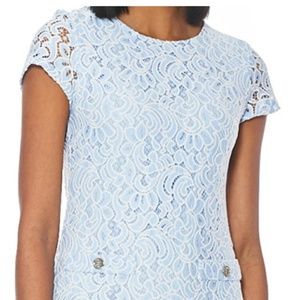 Tommy Hilfiger Baby Blue Lace Shift Pocket Dress
